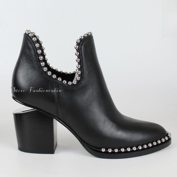 New ALEXANDER WANG Gabi Leather Ankle Boot - Picture 8 of 10